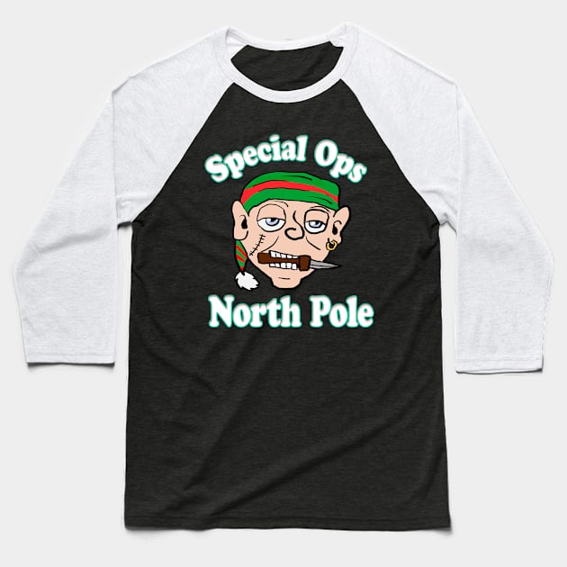 Special Ops North Pole Baseball T-Shirt by Eric03091978